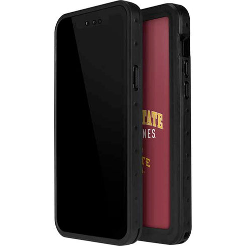 Iowa State University Collegiate Text iPhone 15 Plus Waterproof Case